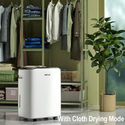 50 pt. 4,500 sq. ft. Dehumidifier in White with Drain Hose and Bucket, Auto Defrost, Low Noise, Dehumidify Efficiently