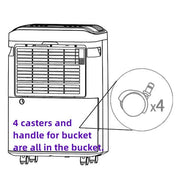50 pt. 4,500 sq. ft. Dehumidifier in White with Drain Hose and Bucket, Auto Defrost, Low Noise, Dehumidify Efficiently