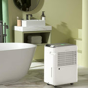 50 pt. 4,500 sq. ft. Dehumidifier in White with Drain Hose and Bucket, Auto Defrost, Low Noise, Dehumidify Efficiently