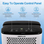 32 pt. 2000 sq. ft. Dehumidifier in White, with Drain Hose and Bucket for Home, Quickly and Quietly Remove Moisture