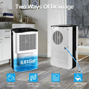 32 pt. 2000 sq. ft. Dehumidifier in White, with Drain Hose and Bucket for Home, Quickly and Quietly Remove Moisture