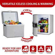 12V Electric Cooler/Warmer, 42L (45 qt.) Thermoelectric Car Fridge, Two-Way Design, Gray