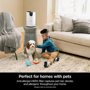 500 sq. ft. HEPA - True Console Air Purifier in Whites with Nanoseal, Cleansense IQ, Odor Lock
