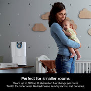500 sq. ft. HEPA - True Console Air Purifier in Whites with Nanoseal, Cleansense IQ, Odor Lock