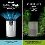 500 sq. ft. HEPA - True Console Air Purifier in Whites with Nanoseal, Cleansense IQ, Odor Lock