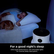 NeverChange HEPA Filter Whole Home Tower Air Purifier 1400 sq.ft w/ Odor Neutralization & Clean Sense Technology, White
