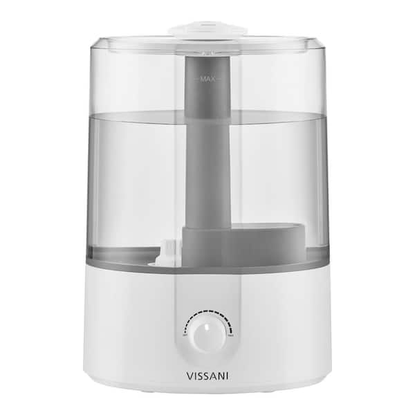 1 Gal. Ultrasonic Humidifier 360 Degree Turning Dual Nozzle Cool Mist for Medium Room in White