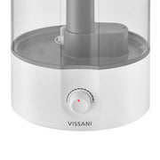 1 Gal. Ultrasonic Humidifier 360 Degree Turning Dual Nozzle Cool Mist for Medium Room in White