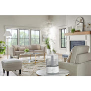 1 Gal. Ultrasonic Humidifier 360 Degree Turning Dual Nozzle Cool Mist for Medium Room in White