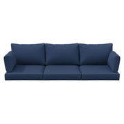 25.6 in. x 23.6 in. x 4 in. (8-Piece) Deep Seating Outdoor Lounge Chair Sofa Cushion with Lumber Pillow Cushion Navy