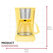 Everyday 5- Cup Yellow Drip Coffee Maker