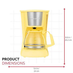 Everyday 5- Cup Yellow Drip Coffee Maker