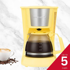 Everyday 5- Cup Yellow Drip Coffee Maker