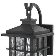 Summit Ridge 13.13 in. Zinc Dusk to Dawn Integrated LED Hardwired Outdoor Wall Light Lantern Sconce