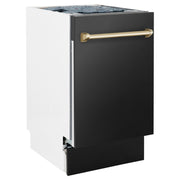 ZLINE Autograph 18" Dishwasher Black Stainless, DWVZ-BS-18-G