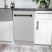 ZLINE Autograph 18" Dishwasher Stainless Door, Black DWVZ-304-18-MB
