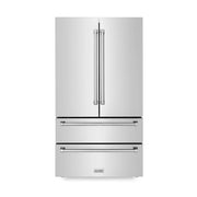 ZLINE Kitchen Package Refrigerator, Rangetop, Rangehood, Wall Oven, 4KPR-RTRH48-AWS