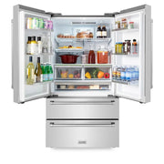 ZLINE Kitchen Package Refrigerator, Range , Range Hood , Microwave, Dishwasher 5KPR-RARH60-MWDWV