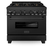 ZLINE 36 " Kitchen Package Range , Range Hood , Microwave  , Dishwasher ,  4KP-RABRH36-MWDW