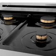 ZLINE 24" Dual Fuel Range, Stainless Steel, Brass Burners, RA-BR-24
