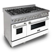 ZLINE 48" Bundle Range RAS-WM-48 & Range Hood 8654WM-48, 2KP-RASWMRH48