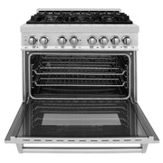 ZLINE Kitchen Package Refrigerator, Range,Range Hood , Dishwasher,  4KPR-RARH36-DWV