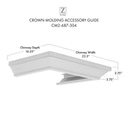 ZLINE Crown Molding #2 for Wall Range Hood, CM2-687-304