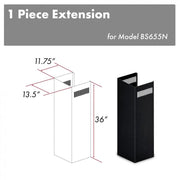 ZLINE 1-36 in. Chimney Extension for 9 ft. to 10 ft. Ceilings ,1PCEXT-BS655N