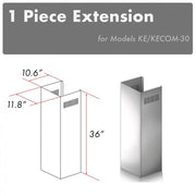 ZLINE 1 Piece Chimney Extension for 10' Ceilings,1PCEXT-KE/KECOM-30