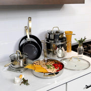 ZLINE 10-Piece Non-Toxic Stainless Steel and Nonstick Ceramic Cookware Set CWSETL-NS-10