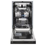ZLINE 18" Dishwasher in Black matt panel, Stainless Tub, DWV-BLM-18