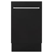 ZLINE 18" Dishwasher in Black matt panel, Stainless Tub, DWV-BLM-18