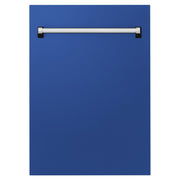 ZLINE 18" Dishwasher in Blue matt panel, Stainless Tub, DWV-BM-18