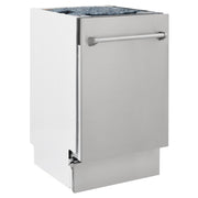 ZLINE 18" Dishwasher in Custom Panel Ready, Stainless Tub, DWV-304-18