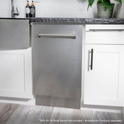 ZLINE 18" Dishwasher in Custom Panel Ready, StainlessTub, DWV-18