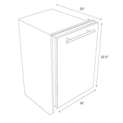 ZLINE 18" Dishwasher in Unfinished Wood with Stainless Steel Tub, DW-UF-H-18