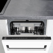 ZLINE 18" Dishwasher, White Matte panel, Stainless Tub, DWV-WM-18