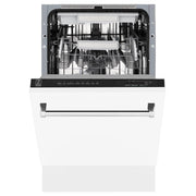 ZLINE 18" Dishwasher, White Matte panel, Stainless Tub, DWV-WM-18