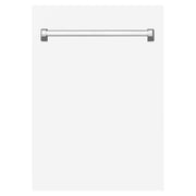 ZLINE 18" Dishwasher, White Matte panel, Stainless Tub, DWV-WM-18