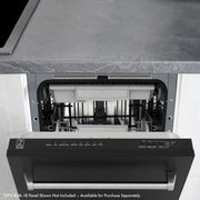 ZLINE 18" Tallac Series 3rd Rack Top Control Dishwasher in Custom Panel Ready with Stainless Steel Tub, DWV-UF-18