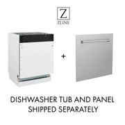 ZLINE 18" Tallac Series 3rd Rack Top Control Dishwasher in Custom Panel Ready with Stainless Steel Tub, DWV-UF-18