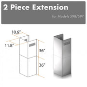 ZLINE 2 Piece Chimney Extension, 2PCEXT-587/597