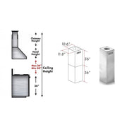 ZLINE 2 Piece Chimney Extension, 2PCEXT-KE/KECOM-30