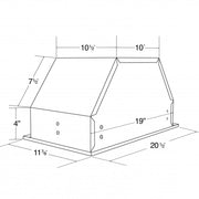 ZLINE 20.5" Range Hood Insert, Stainless Steel, E690