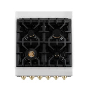ZLINE 24" Autograph Edition, Gas Range, White Door, RGZ-WM-24-G
