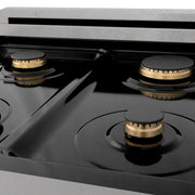 ZLINE 24" Autograph Gas Range Gas, DuraSnow, RGSZ-SN-24-MB