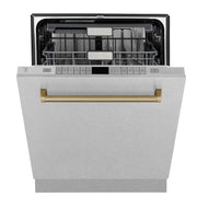 ZLINE 24" Autograph Tall Tub Dishwasher, Bronze, DWMTZ-SN-24-CB