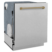 ZLINE 24" Autograph Tall Tub Dishwasher, Bronze, DWMTZ-SN-24-CB