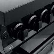 ZLINE 24" Black Stainless, Gas Burner, Electric Oven Range, RAB-24