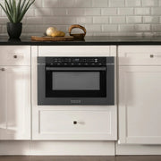 ZLINE 24" Built-in Microwave Drawer, Black Stainless Steel, MWD-1-BS-H